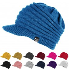 NEW Fashion Unisex Winter Visor Beanie Knit Hat Cap Crochet Hombre Mujer Ski Warm   eb-73221994